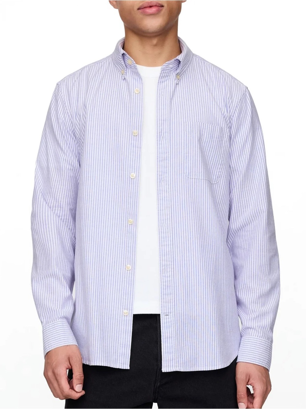 Gap Men's XL Lavender Stripe Button-Down Shirt